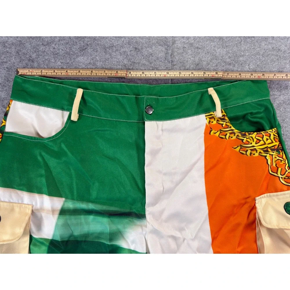 Unbranded Cargo Pants Mens 4XL Green White Orange St Patricks Day Shamrock Irish
